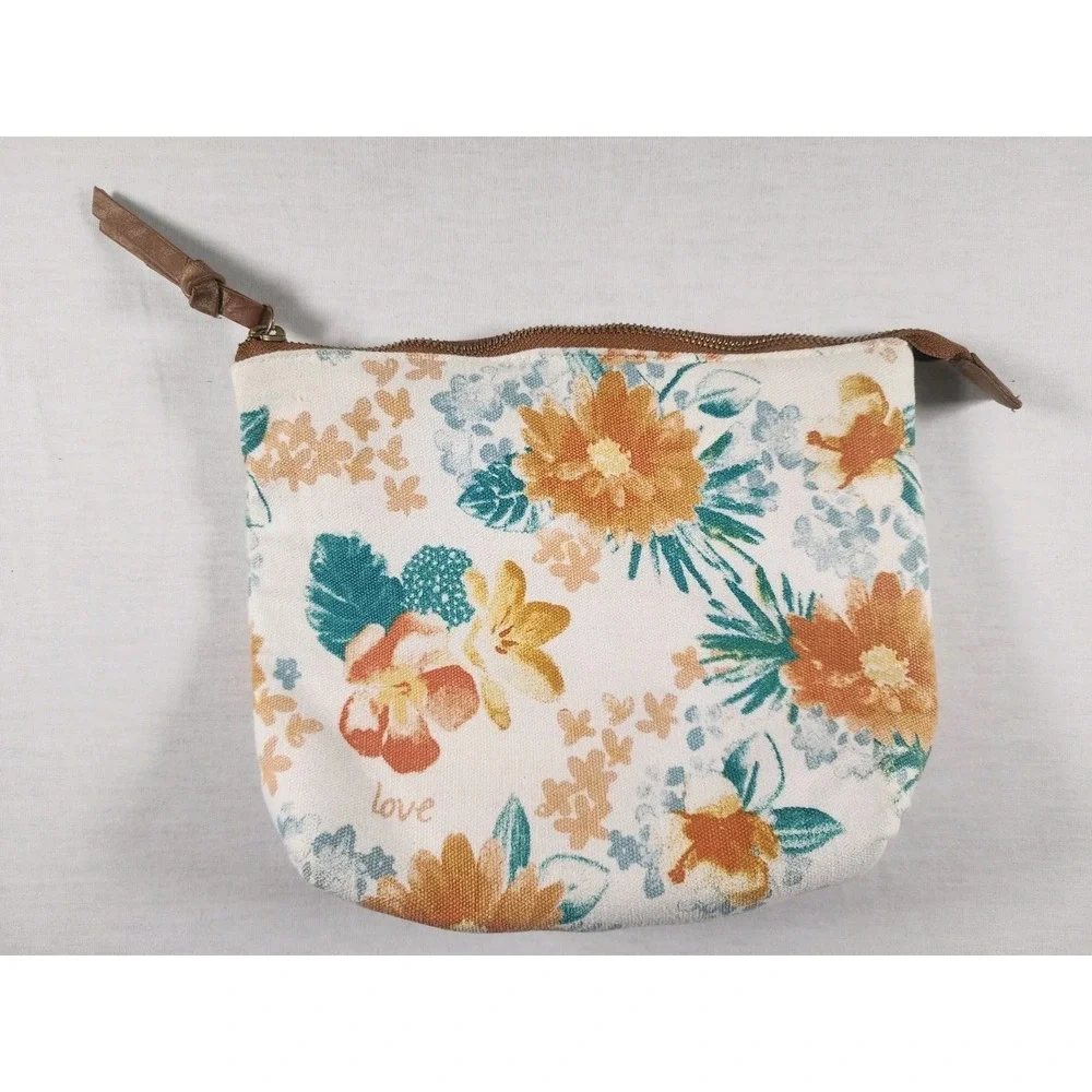 Mary & Martha‎ Floral Makeup Pouch Women Canvas Cosmetic Bag Religious Christian